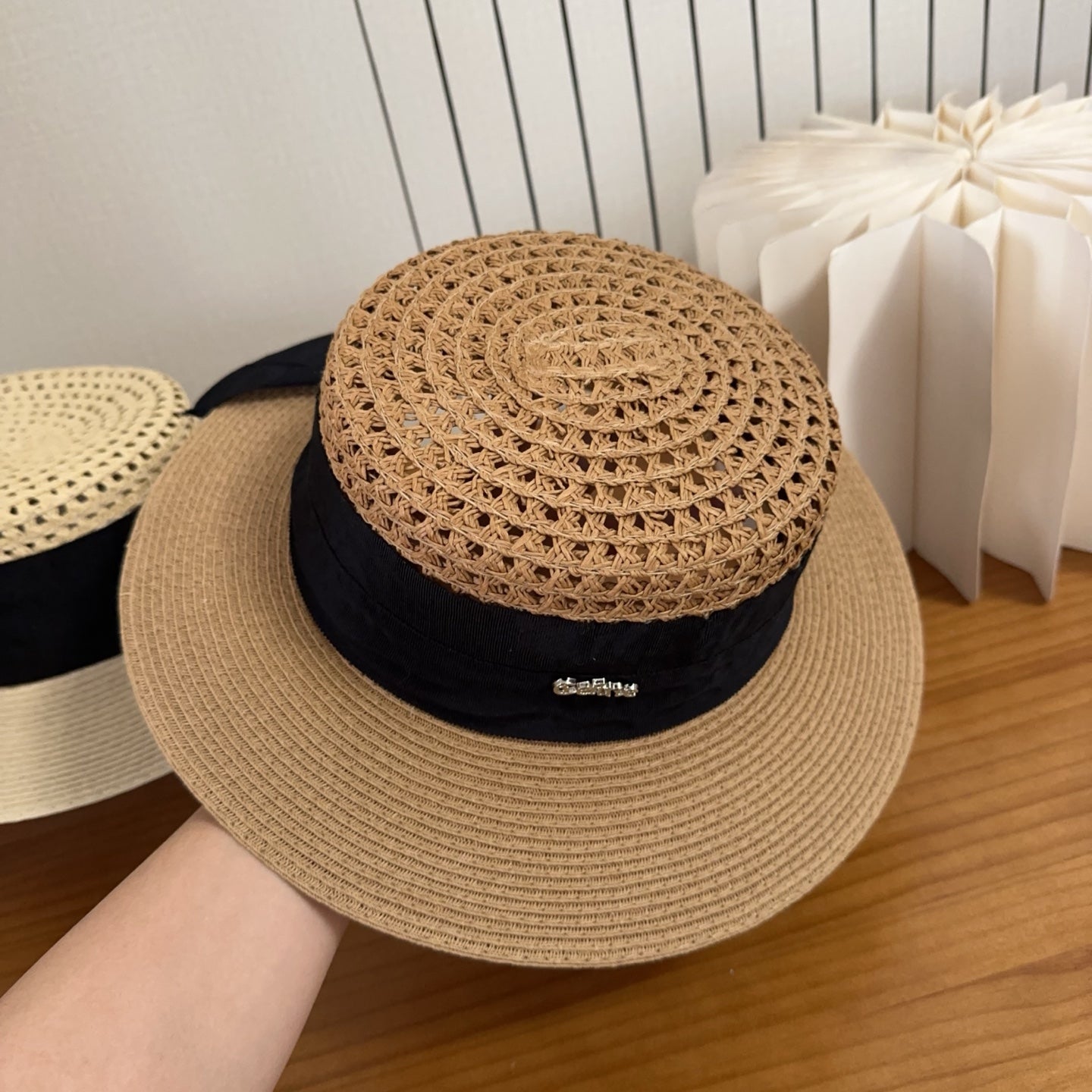 Celine Straw Hat Camel 197262