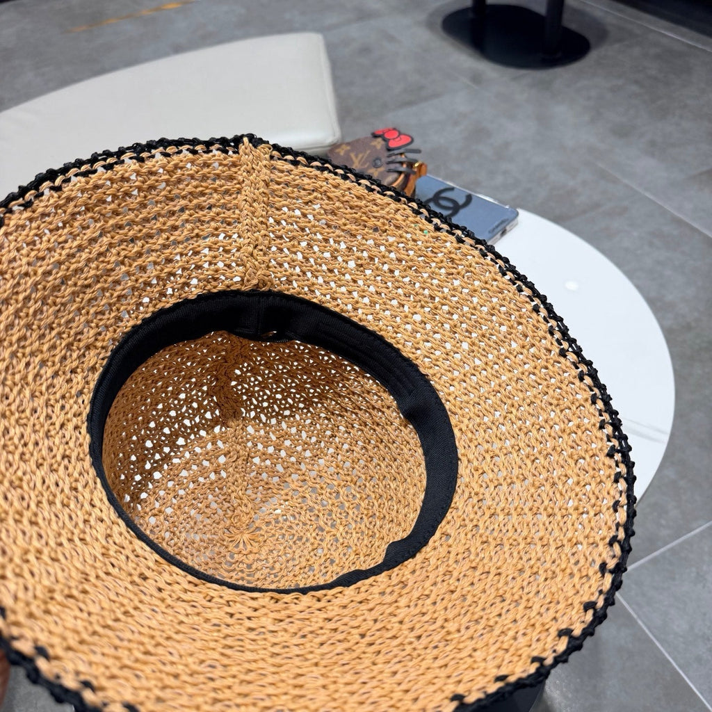 Chanel Fisherman's Hat Camel in Straw 201672