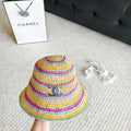 Chanel Rainbow Fisherman Hat in Straw 201576
