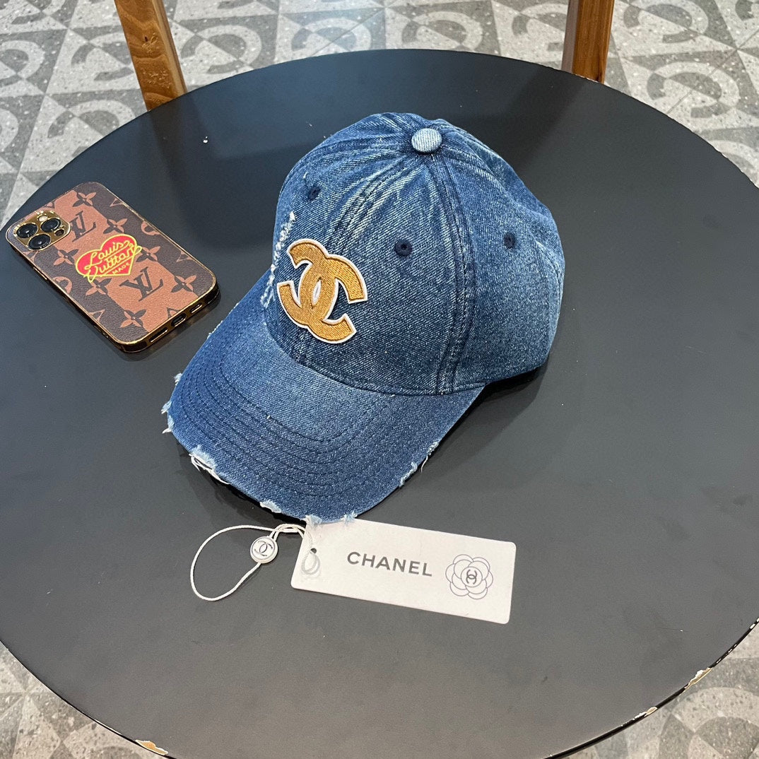 Chanel Baseball Cap Blue in Denim 205643