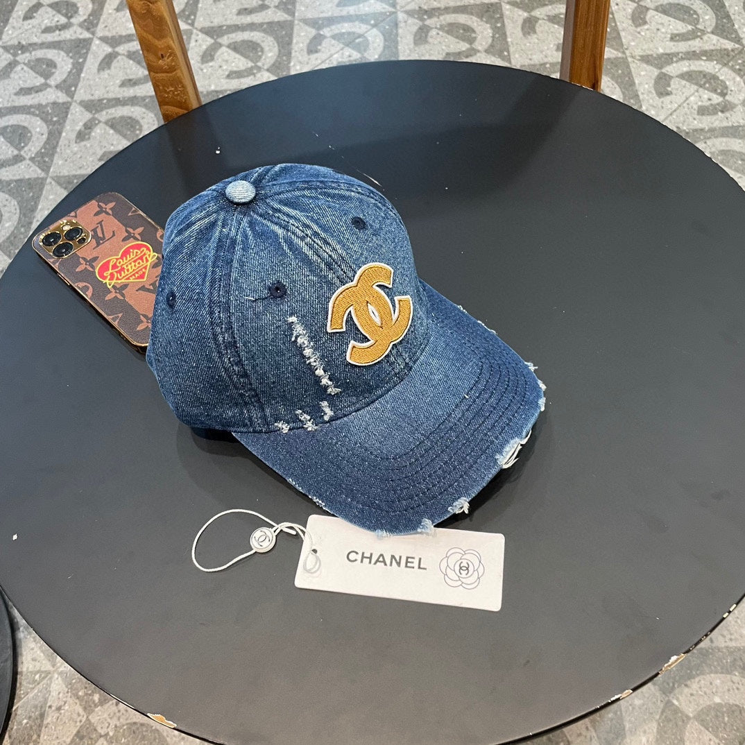 Chanel Baseball Cap Blue in Denim 205643