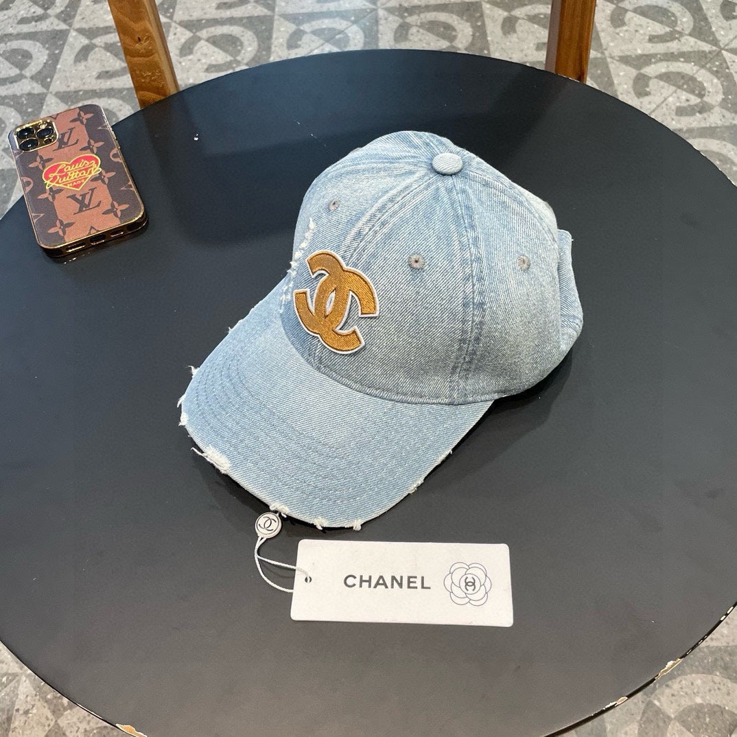 Chanel Baseball Cap Light Blue in Denim 205642