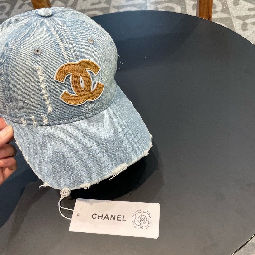 Chanel Baseball Cap Light Blue in Denim 205642