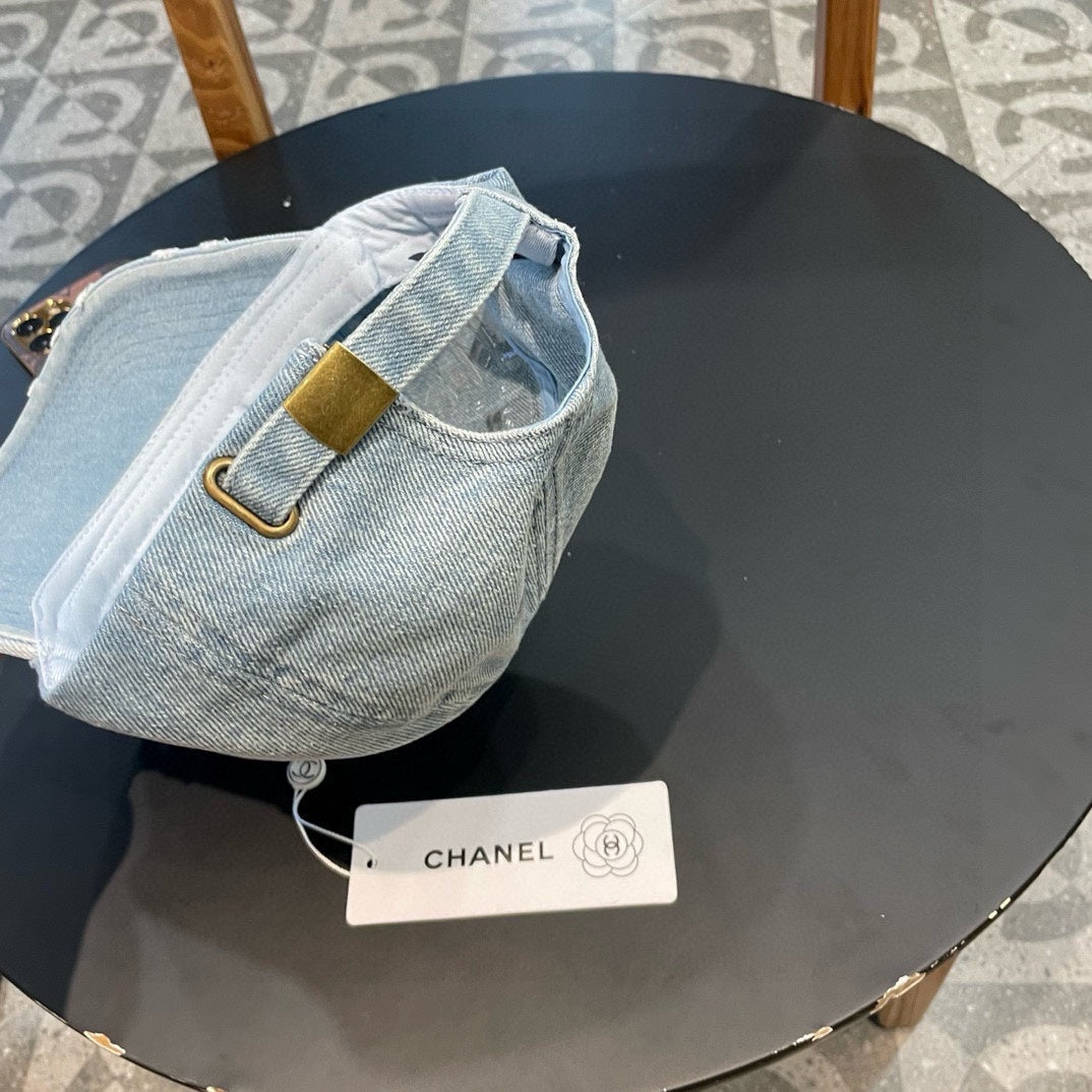 Chanel Baseball Cap Light Blue in Denim 205642