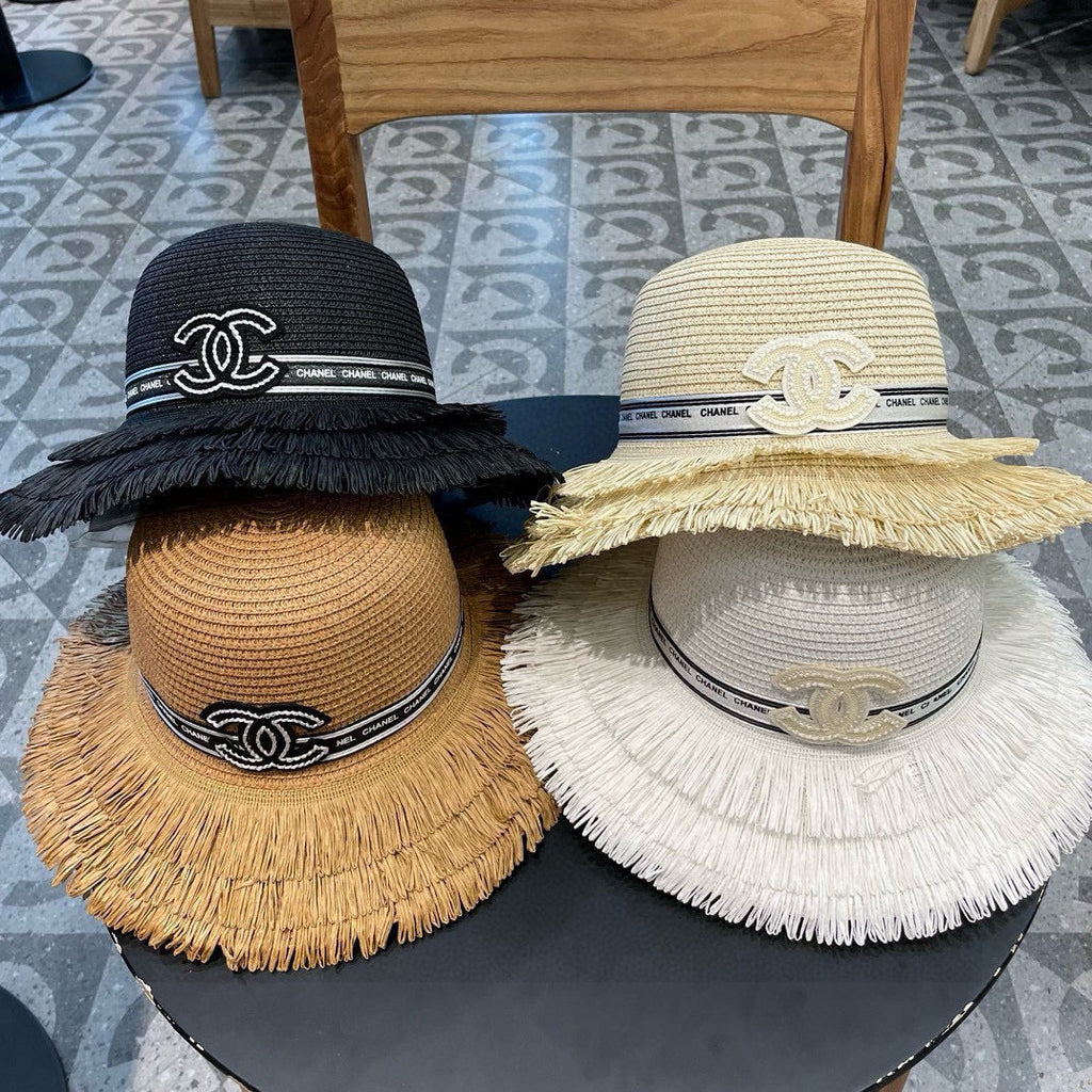 Chanel Bucket Hat Camel in Straw 205631