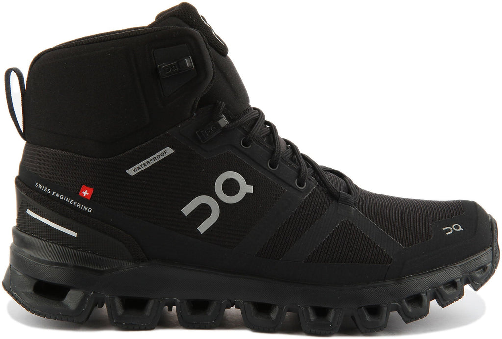 On Running Cloudrock Waterproof In All Black For Women