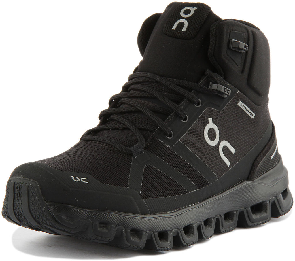 On Running Cloudrock Waterproof In All Black For Women