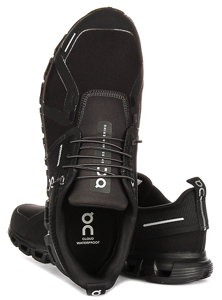 On Running Cloud 6 Waterproof In All Black For Men