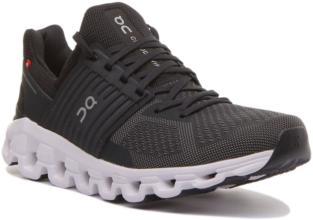 On Running Cloudswift In Black Grey For Mens
