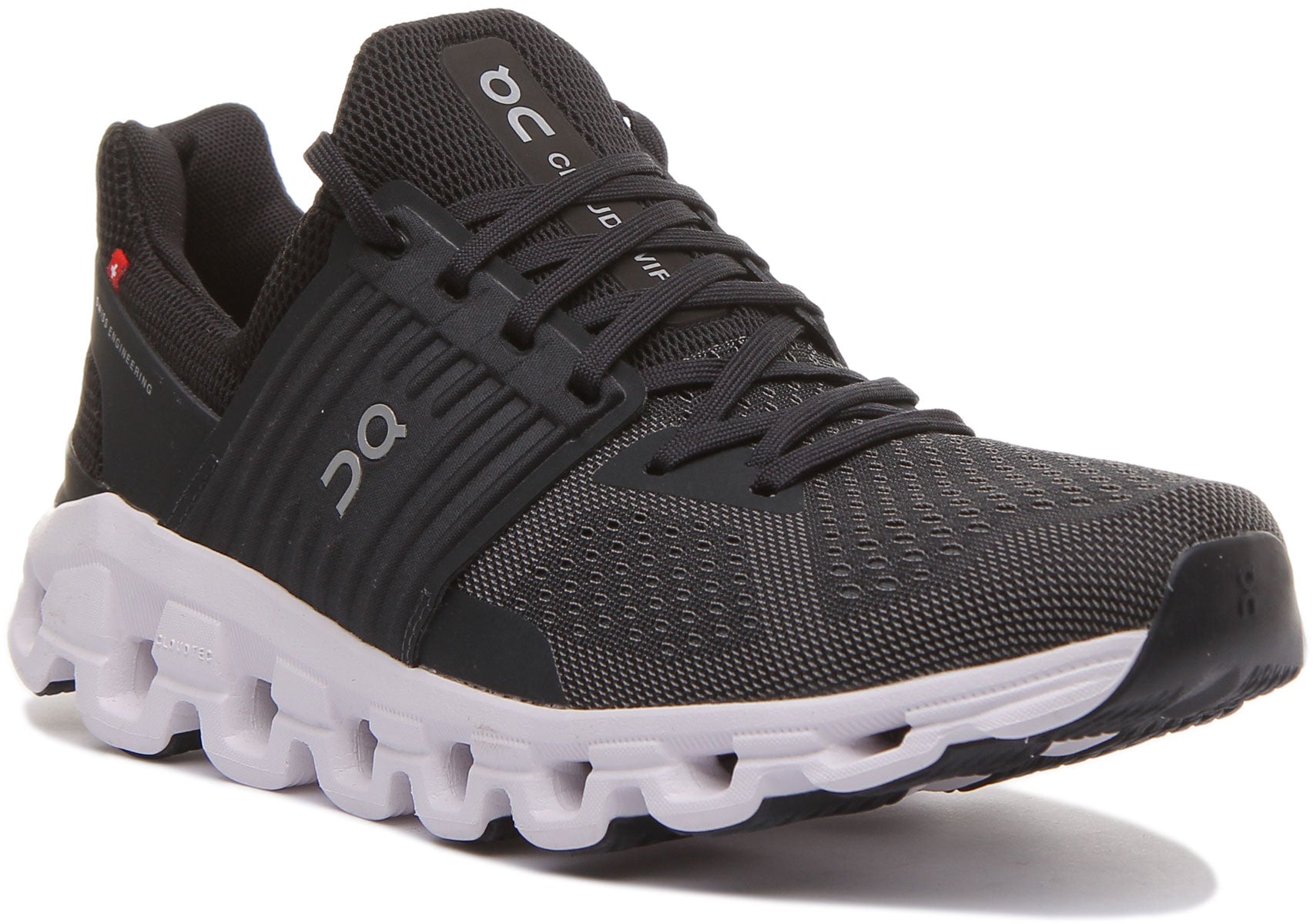On Running Cloudswift In Black Grey For Mens
