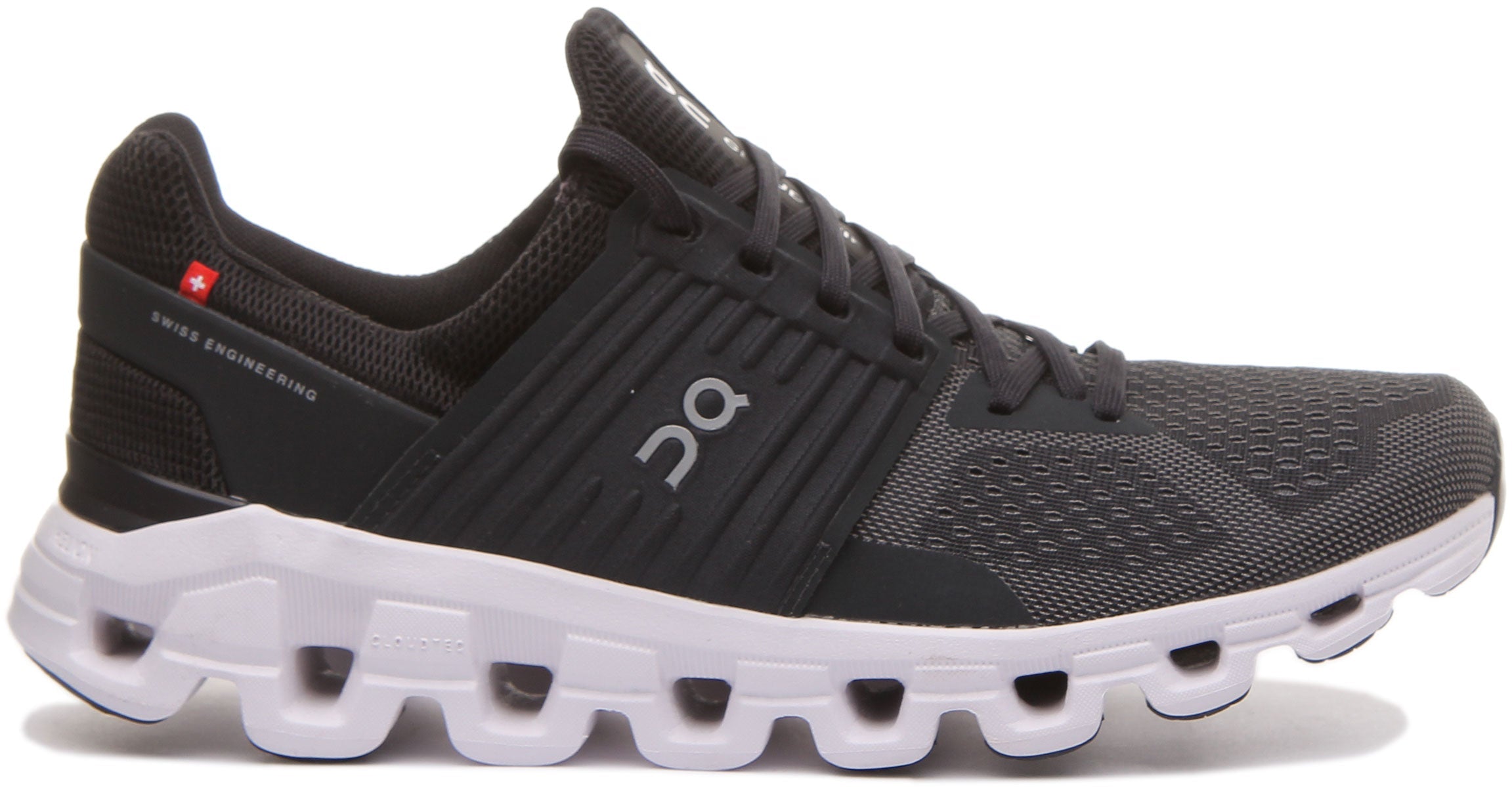 On Running Cloudswift In Black Grey For Mens
