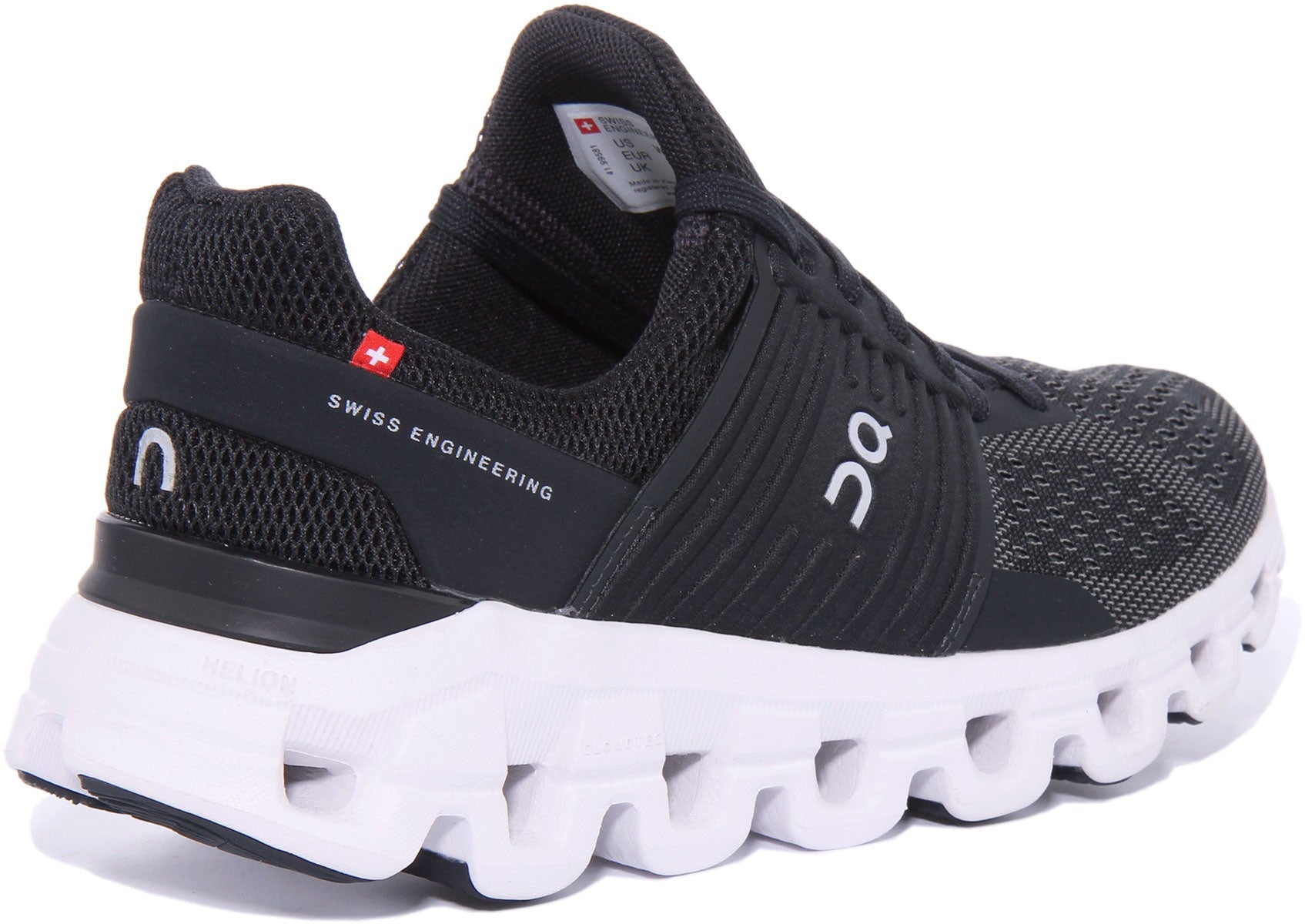 On Running Cloudswift In Black Grey For Women