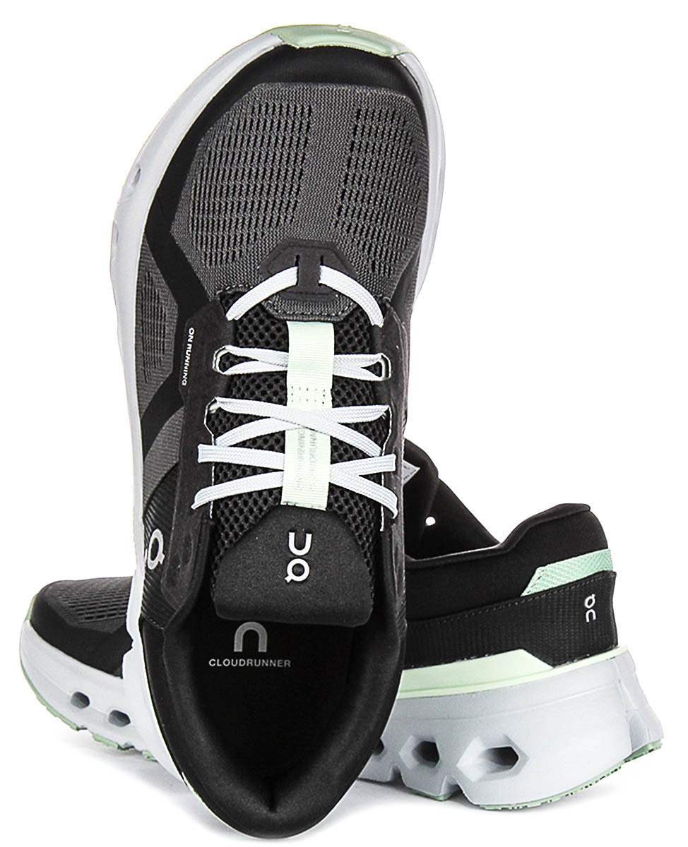 On Running Cloudrunner 2 In Black Grey For Women