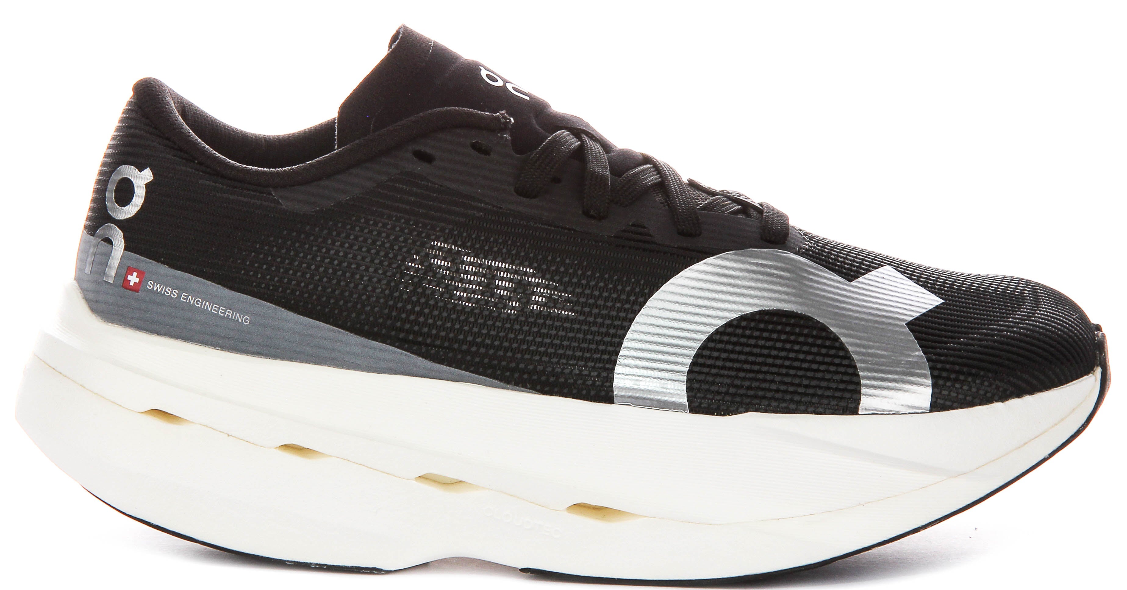 On Running Cloudboom Volt In Black White For Women