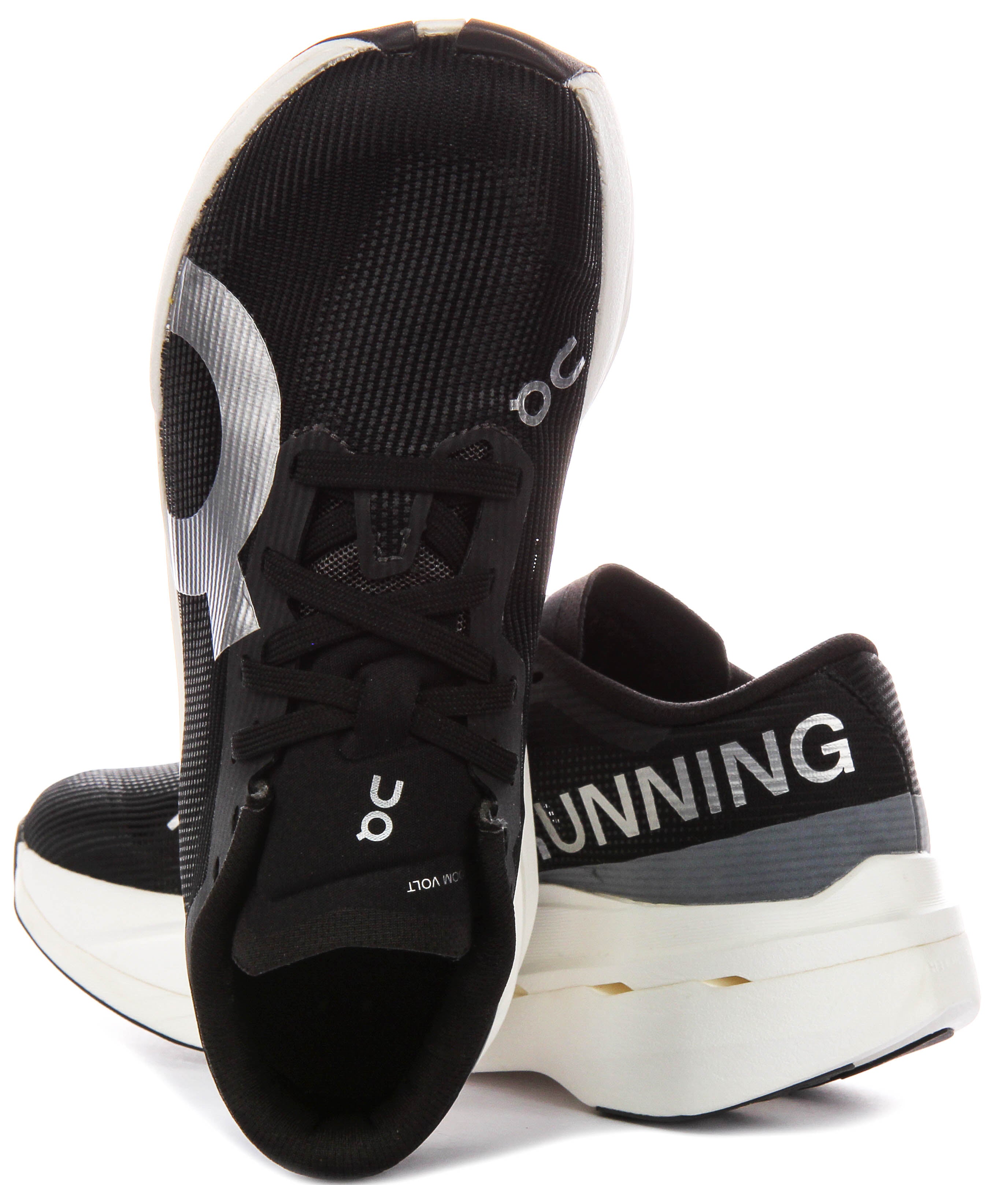On Running Cloudboom Volt In Black White For Women