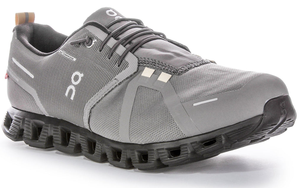 On Running Cloud 5 Waterproof In Dark Grey For Men