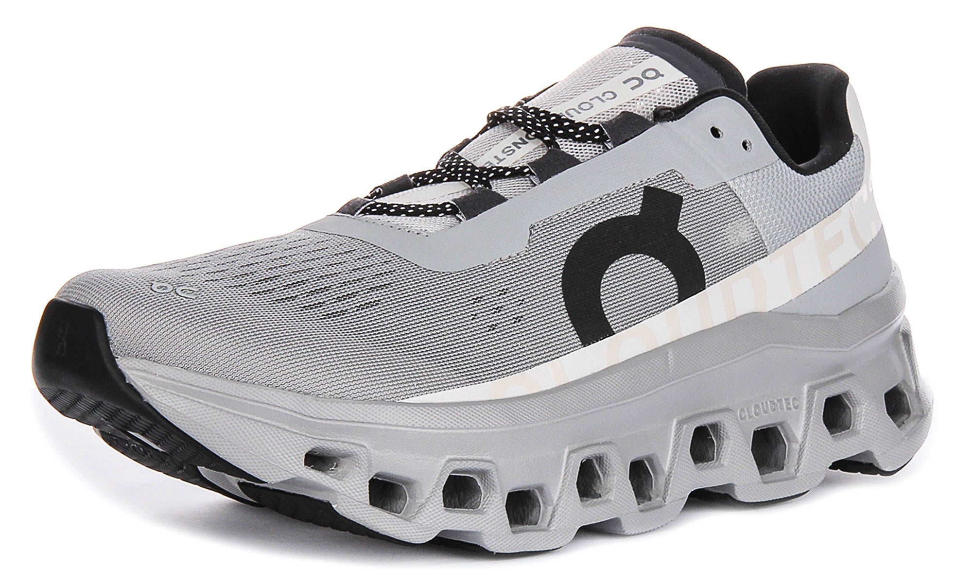 On Running Cloudmonster In Grey Black For Men