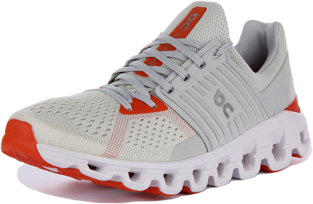 On Running Cloudswift In Grey Orange For Men