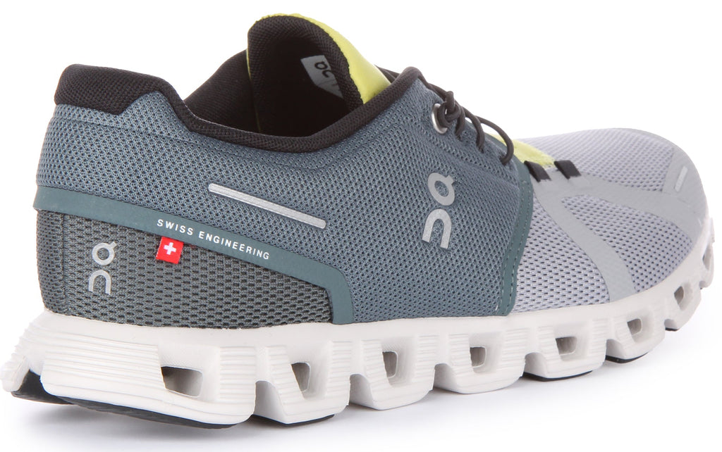 On Running Cloud 5 In Grey Lime For Men