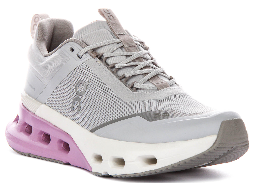 On Running Cloudnova X In Grey Pink