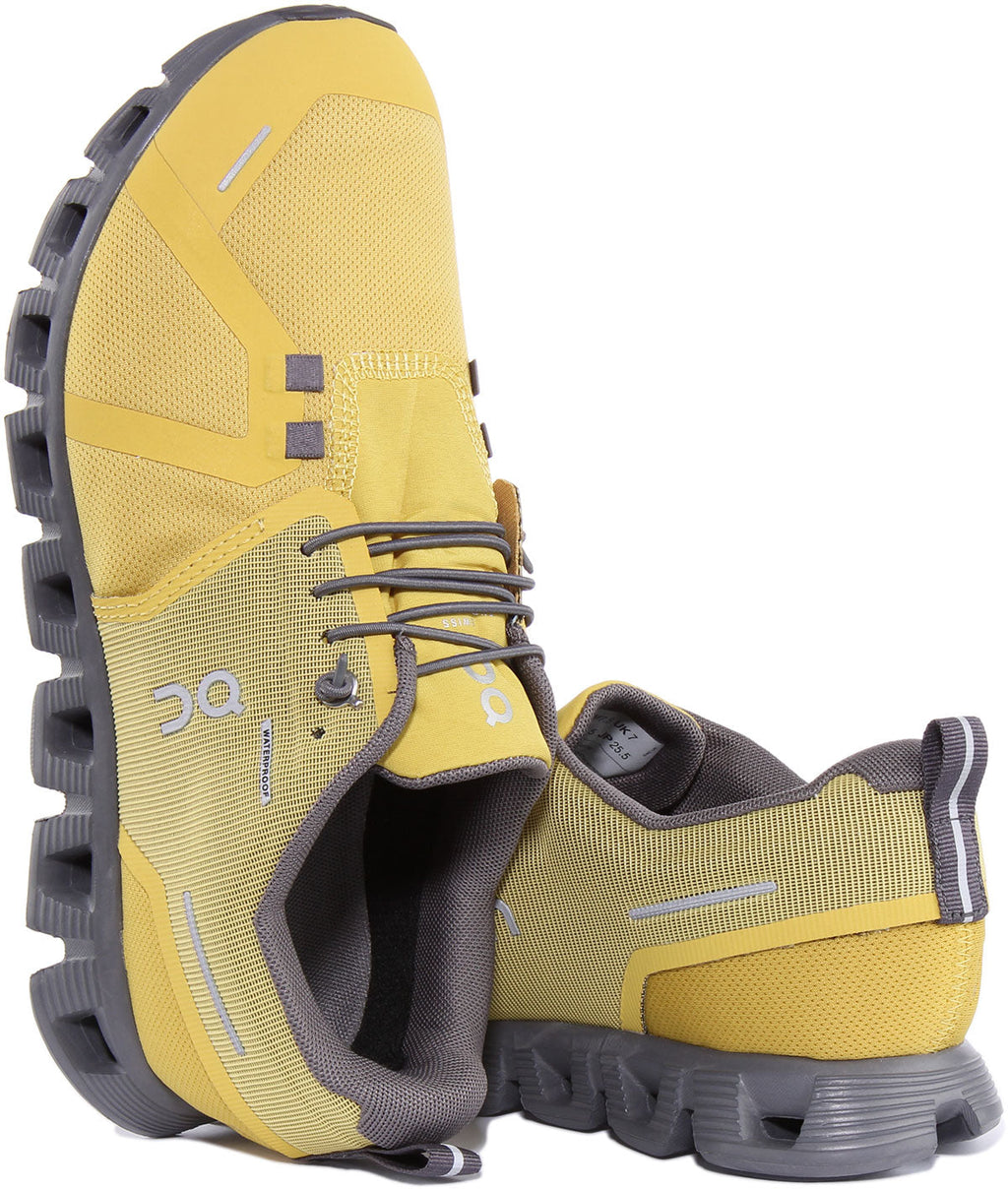 On Running Cloud 5 Waterproof In Mustard For Men