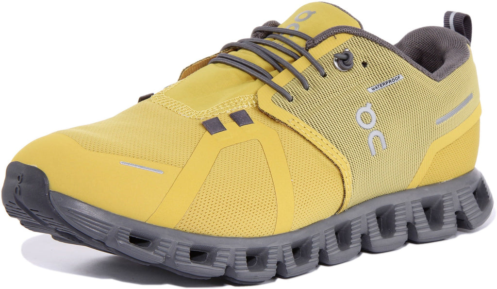 On Running Cloud 5 Waterproof In Mustard For Men