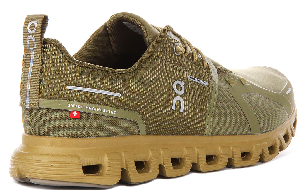 On Running Cloud 6 Waterproof In Olive For Men
