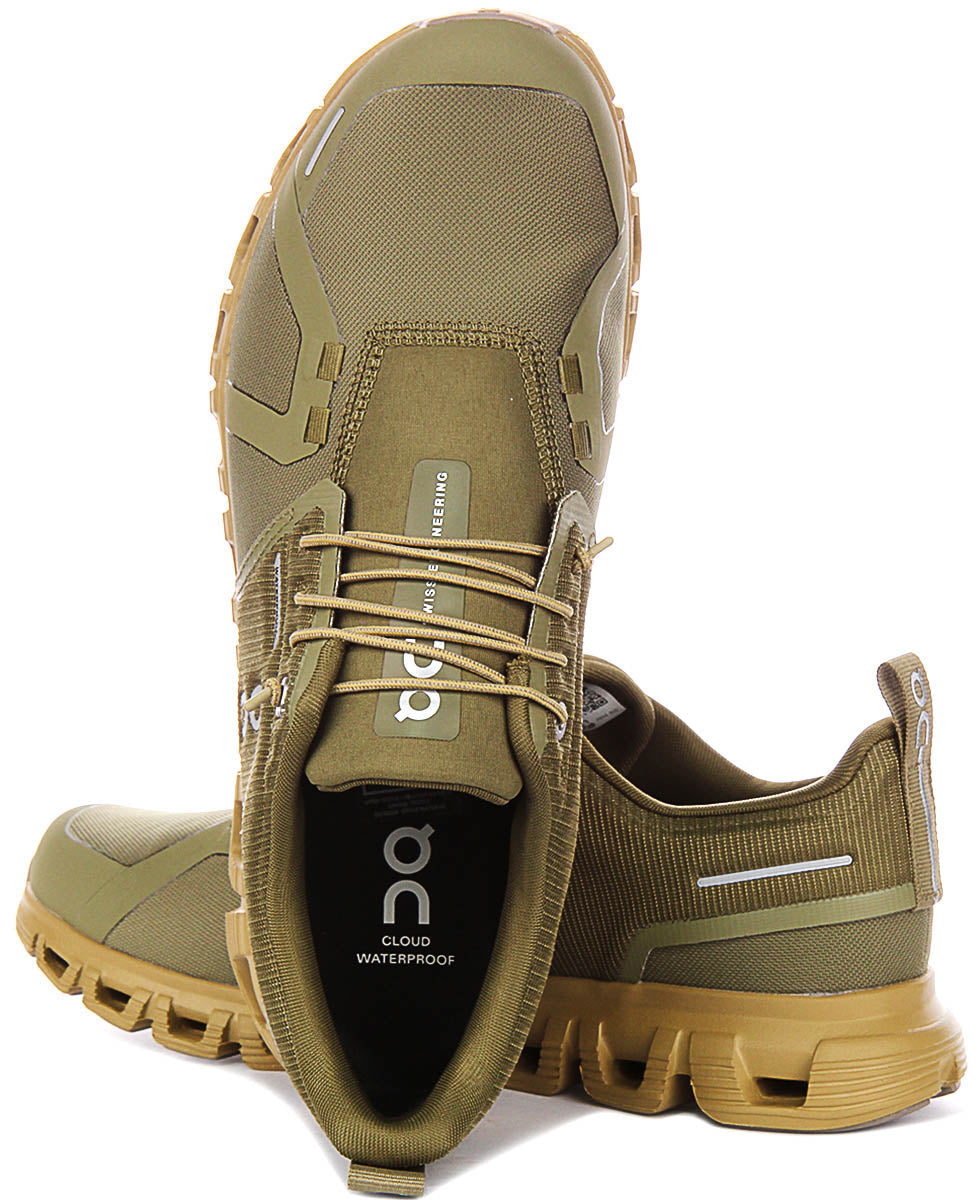 On Running Cloud 6 Waterproof In Olive For Men