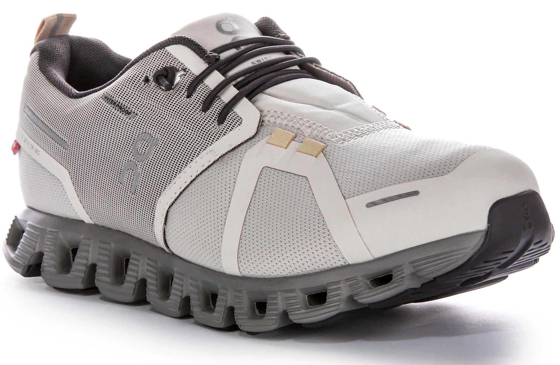 On Running Cloud 5 Waterproof In Pearl White For Women