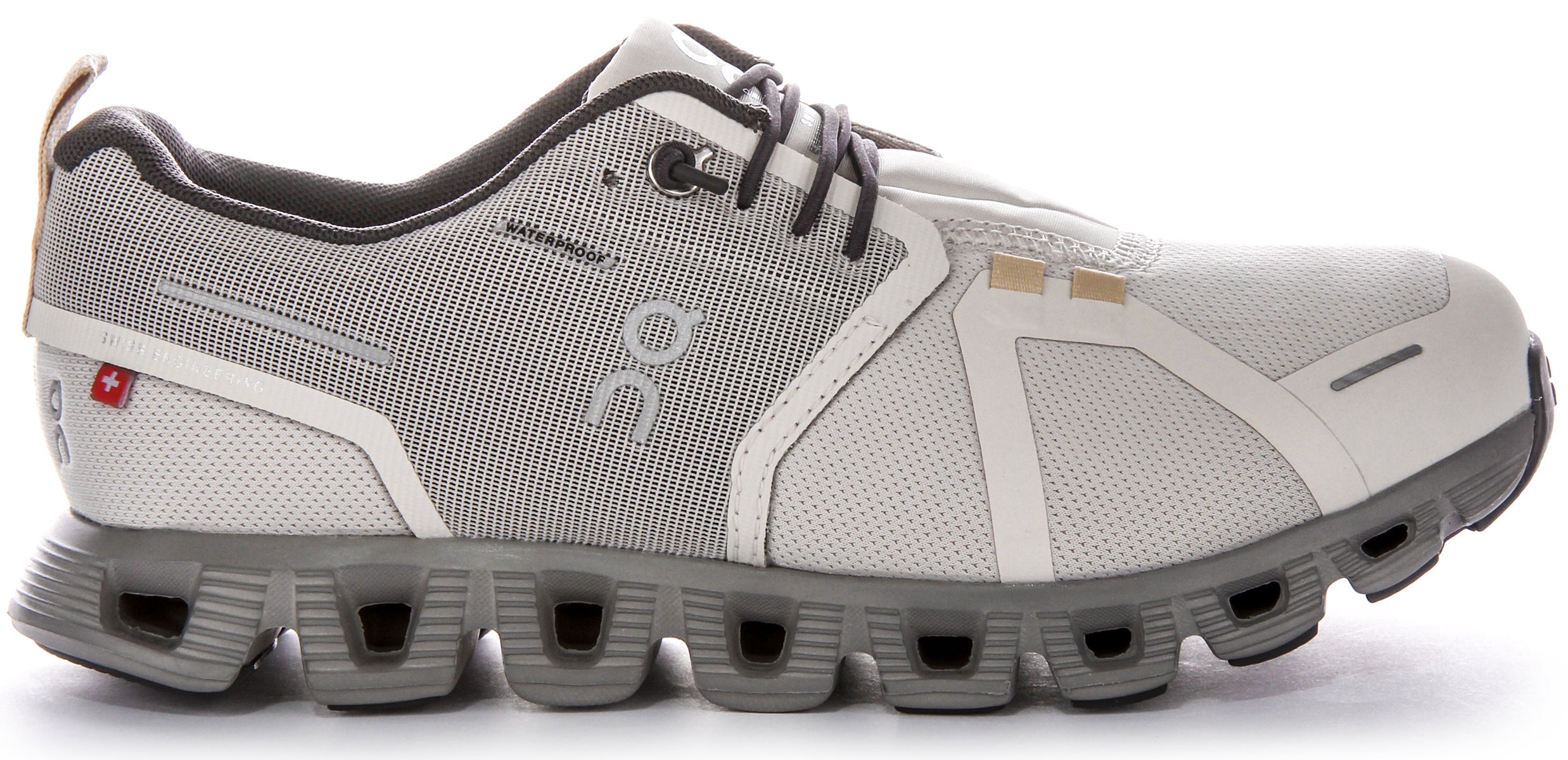 On Running Cloud 5 Waterproof In Pearl White For Women