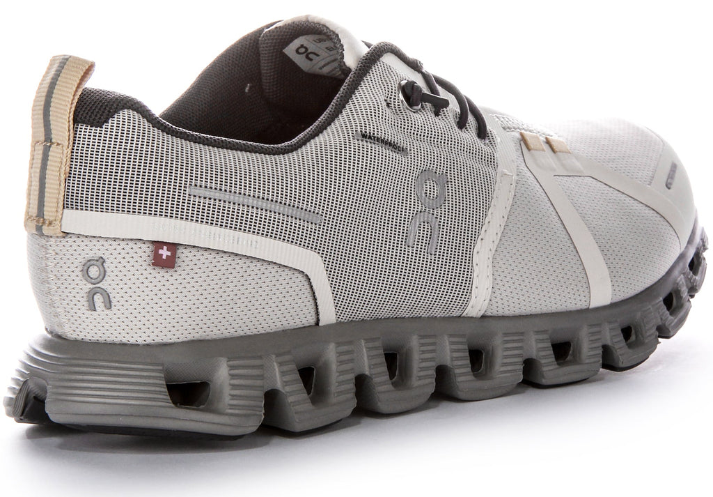 On Running Cloud 5 Waterproof In Pearl White For Women