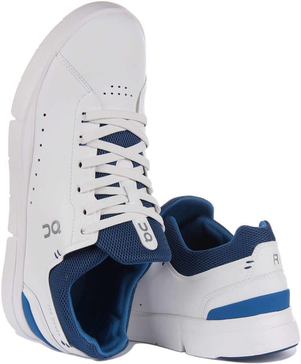On Running The Roger Advantage In White Blue For Men