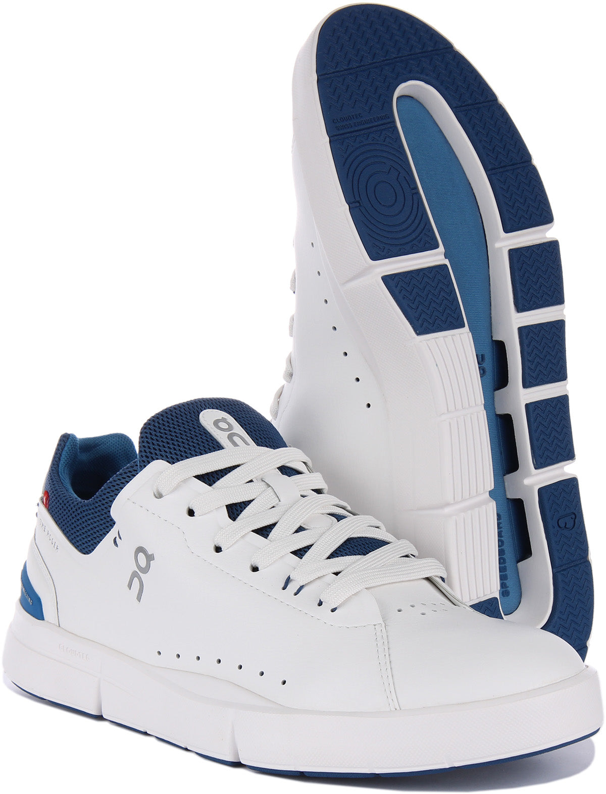 On Running The Roger Advantage In White Blue For Men