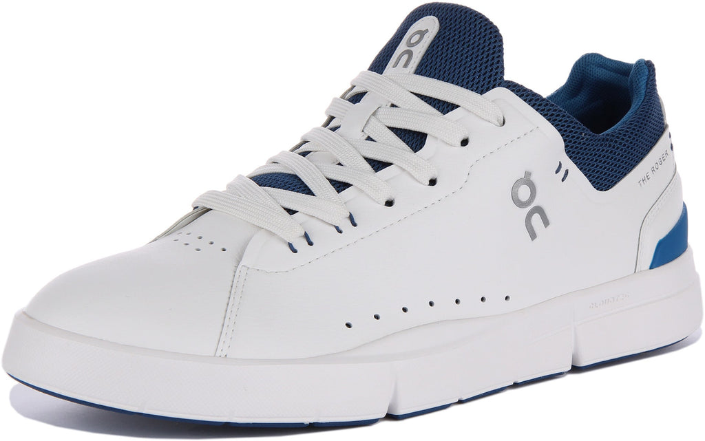 On Running The Roger Advantage In White Blue For Men