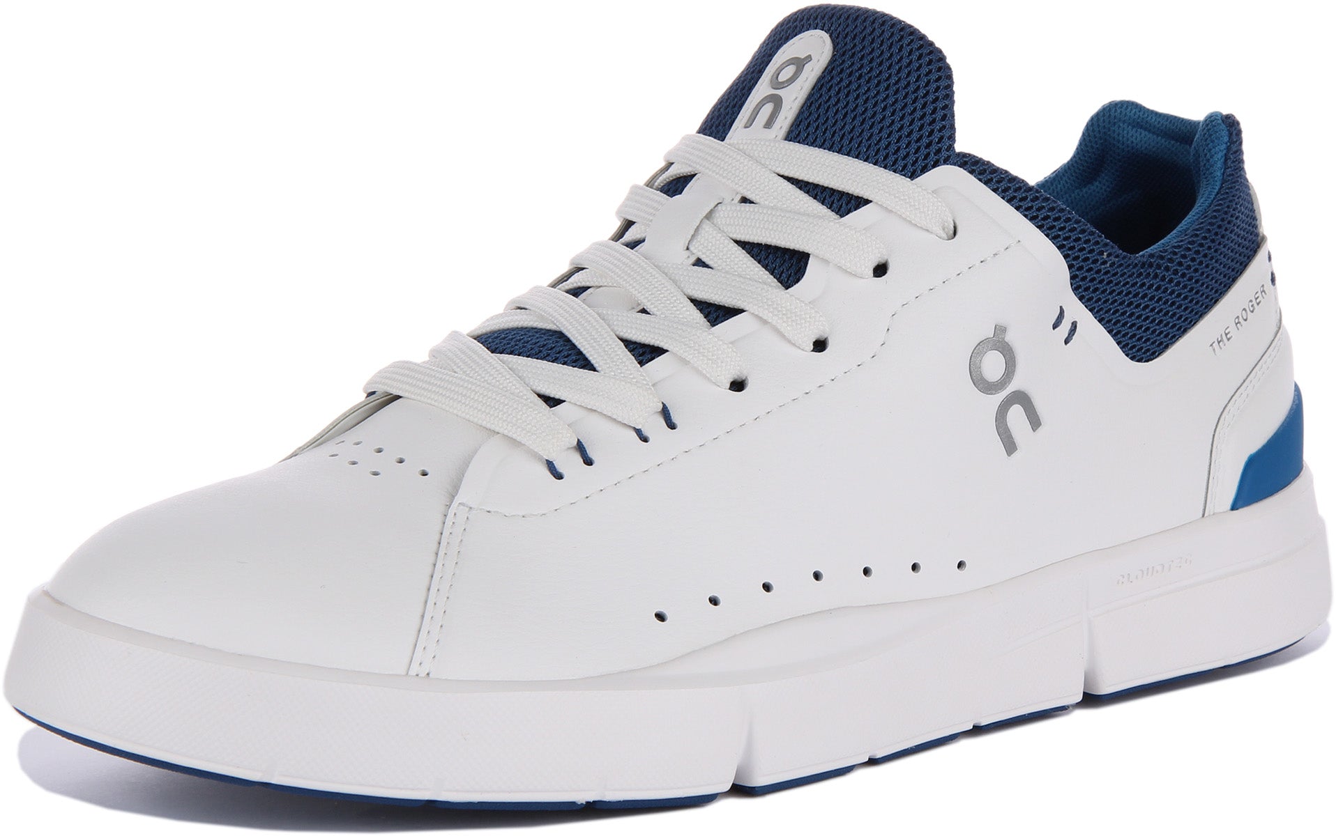 On Running The Roger Advantage In White Blue For Men