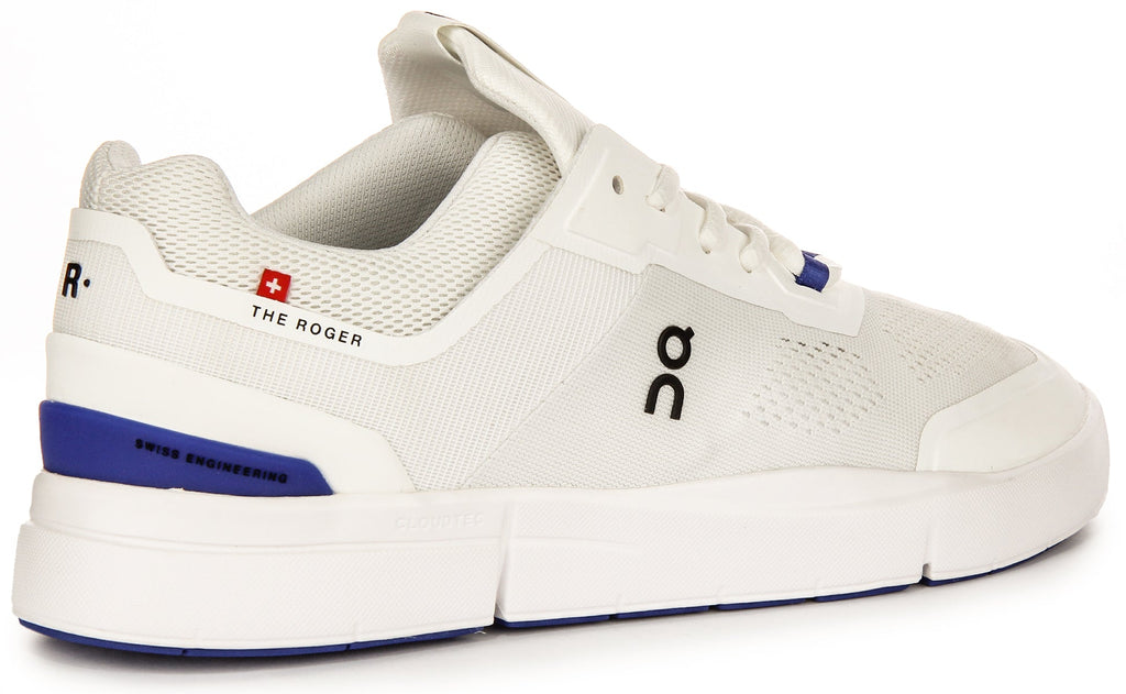 On Running The Roger Spin In White Blue For Men