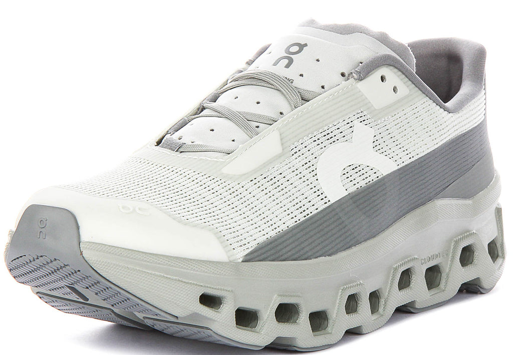 On Running Cloudmonster Void In White Grey For Men