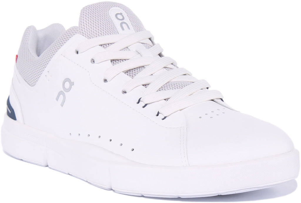 On Running The Roger Advantage In White Navy For Men