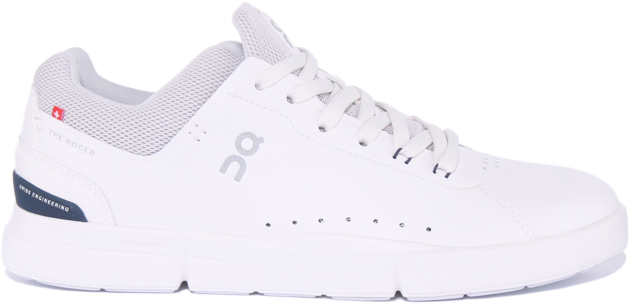 On Running The Roger Advantage In White Navy For Men