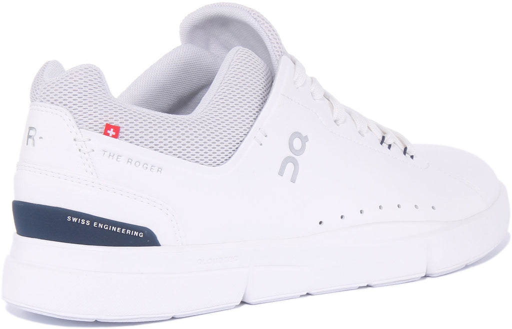 On Running The Roger Advantage In White Navy For Men