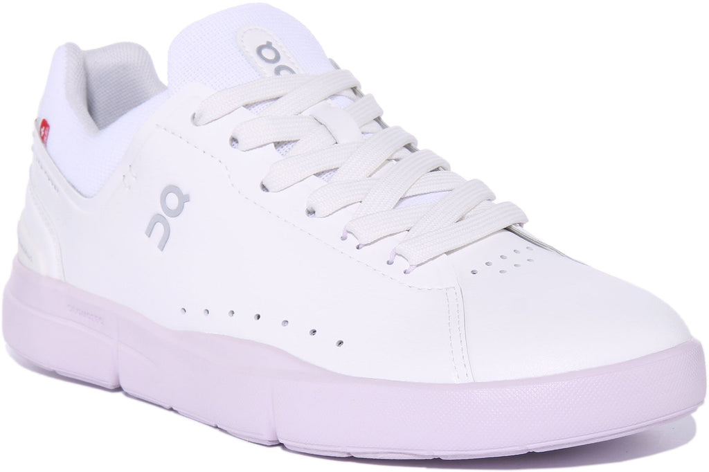 On Running The Roger Advance In White Pink For Women