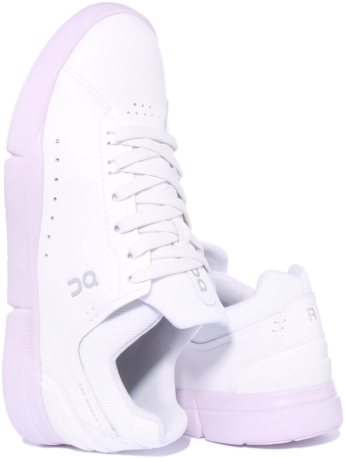 On Running The Roger Advance In White Pink For Women