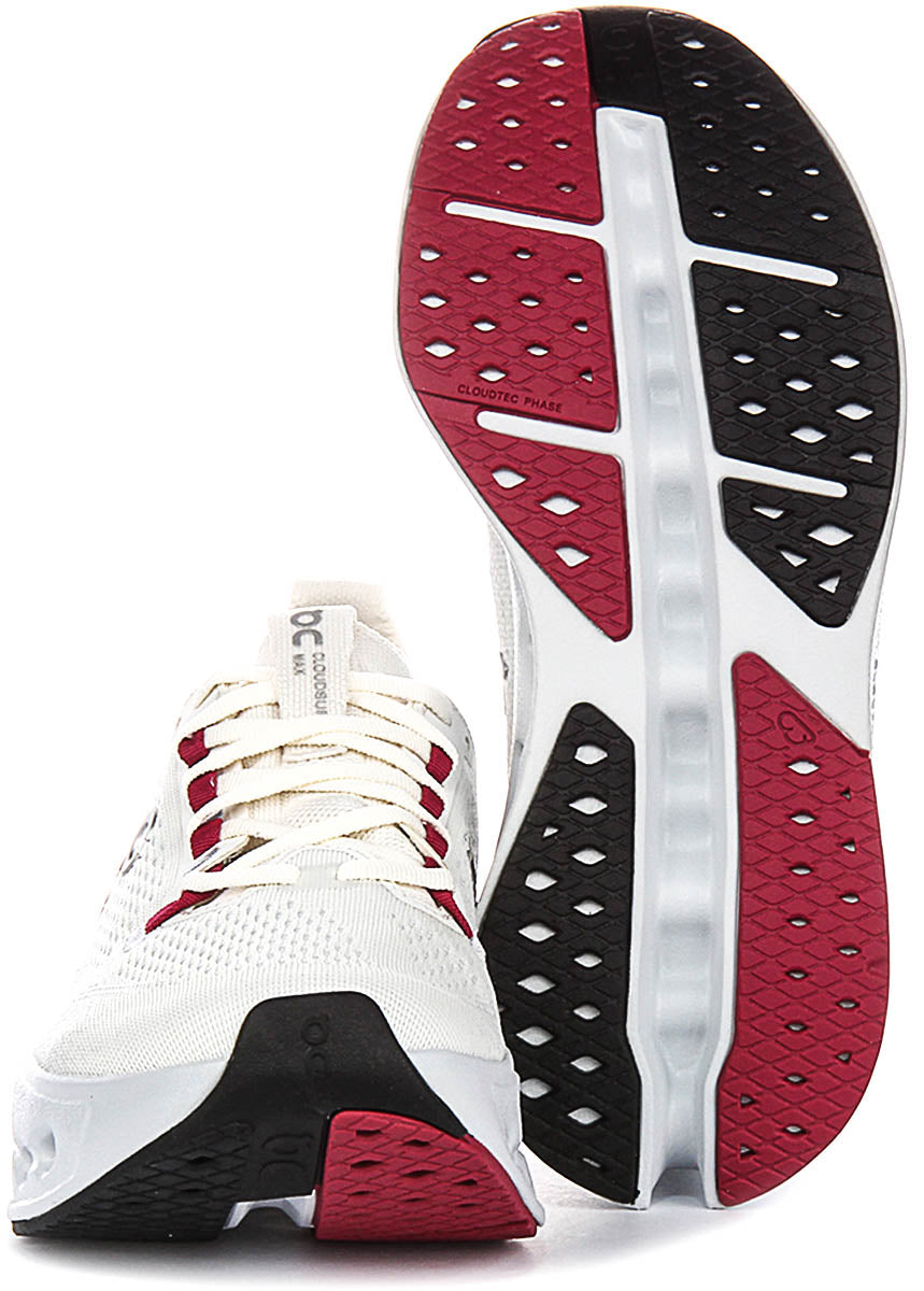 On Running Cloudsurfer Max In White Pink For Women