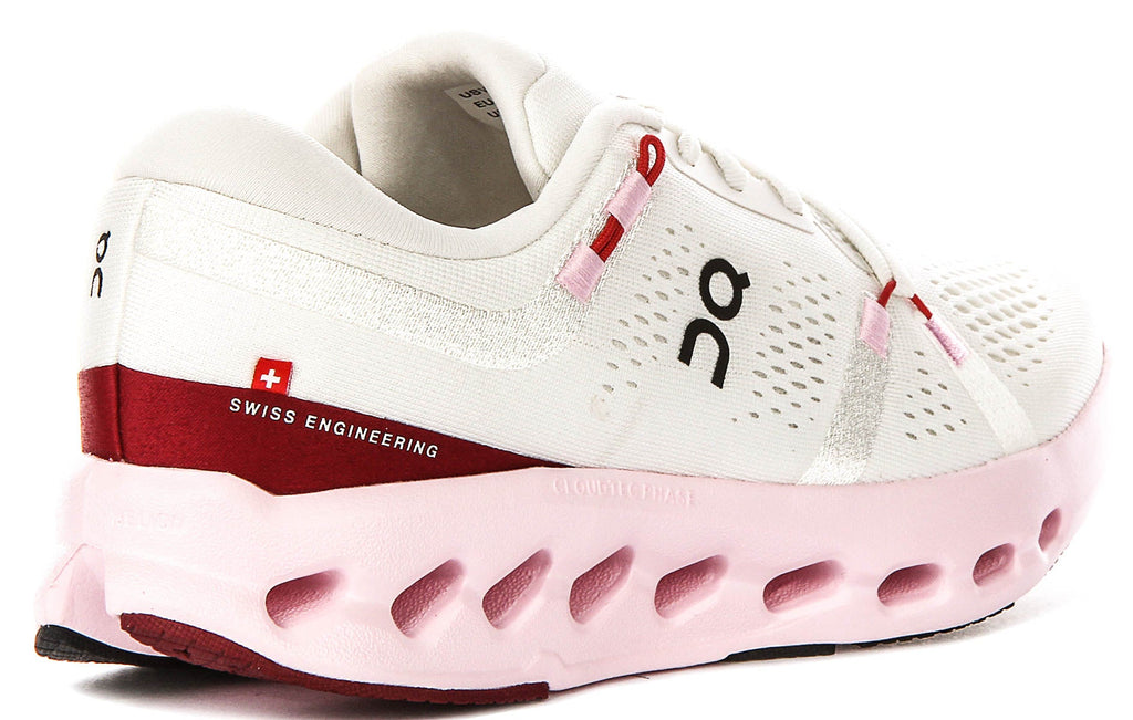 On Running Cloudsurfer 2 In White Pink For Women