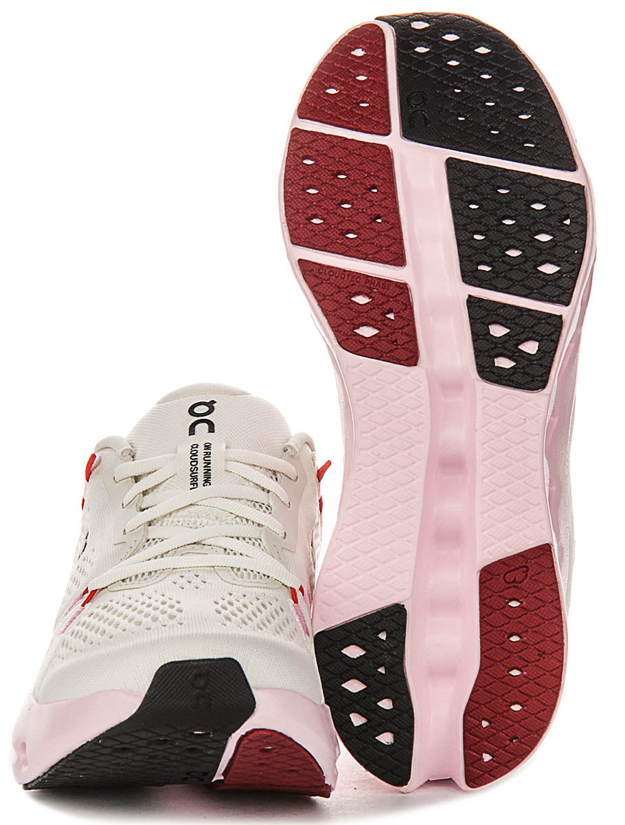 On Running Cloudsurfer 2 In White Pink For Women