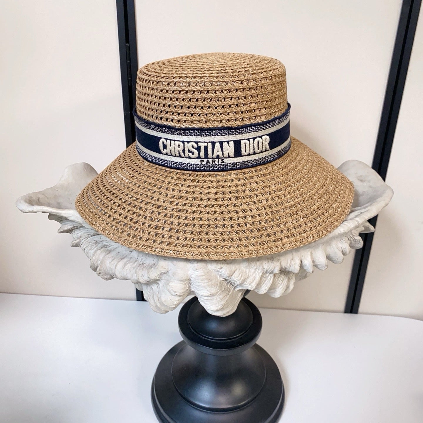CD Straw Hat With Embroidered Logo 212956