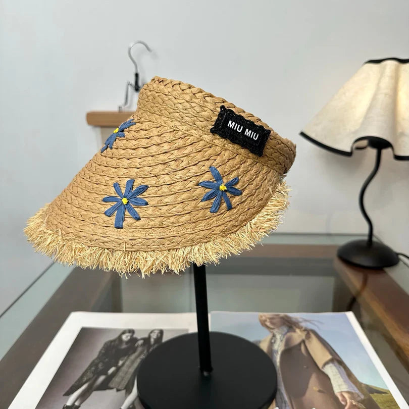 Miu Visor Hat Woven 343487