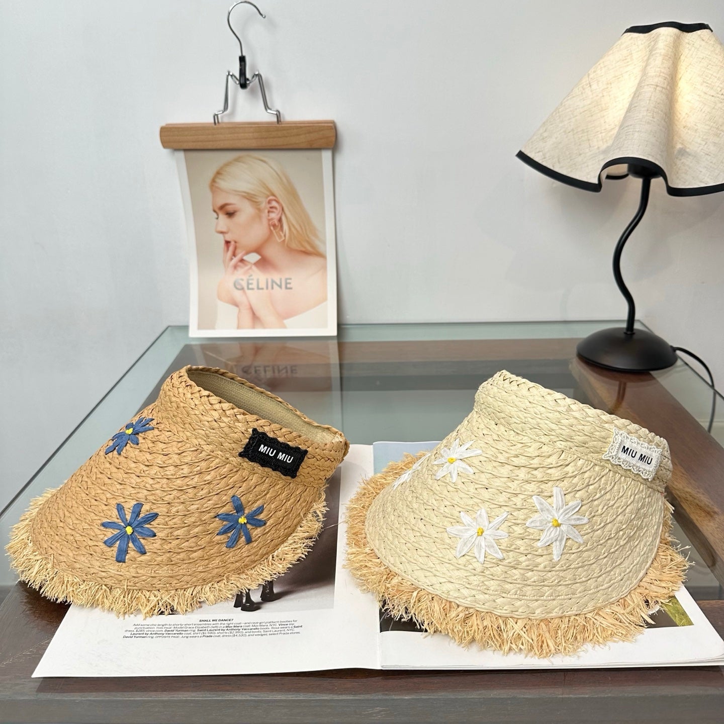 Miu Visor Hat Woven 343487