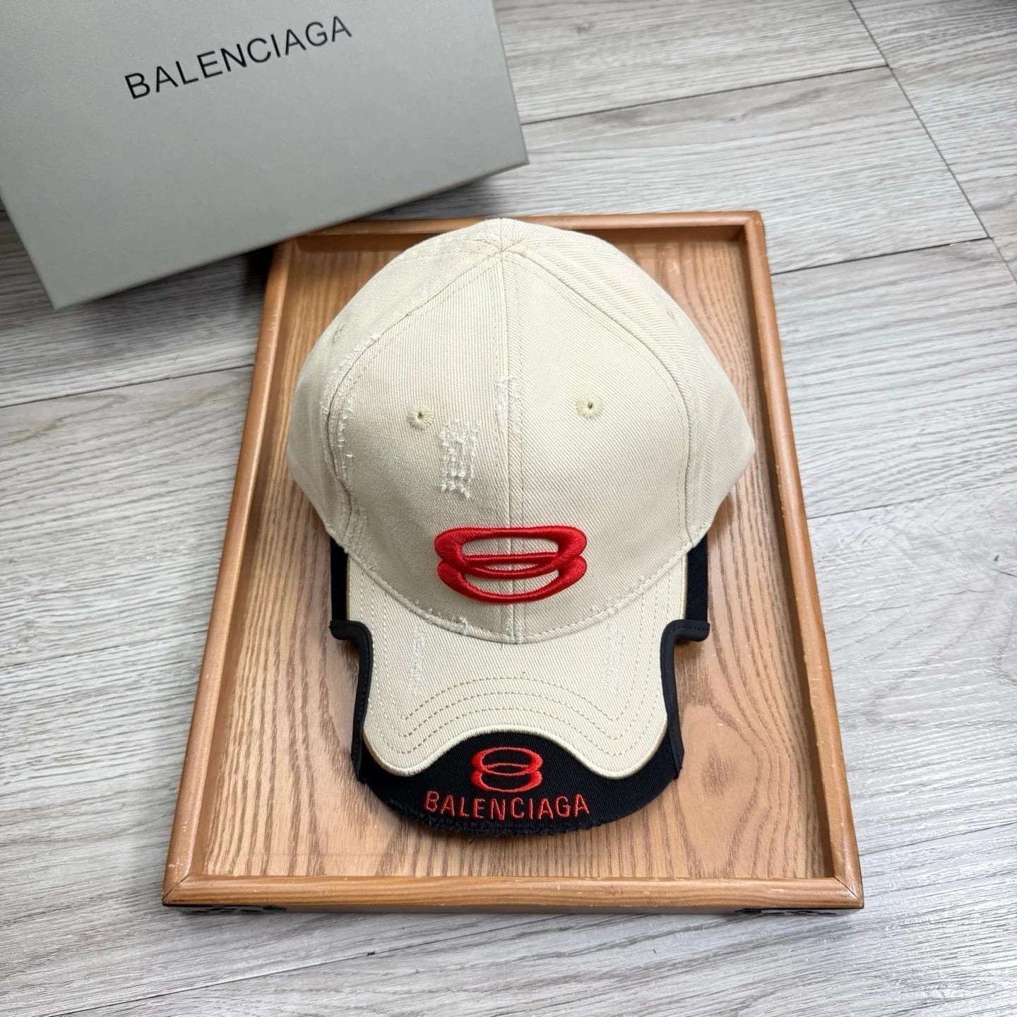 Balenciaga Baseball Cap With Distressed Logo 240584