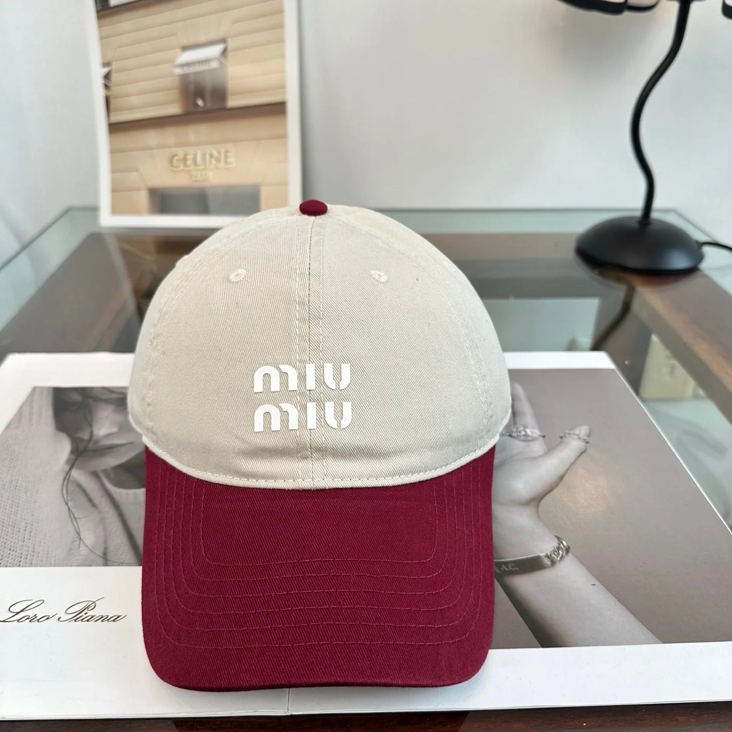 Miu Miu Two-tone Baseball Cap 229123